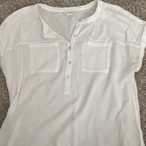 Lucky Brand White Casual Button Down Shirt